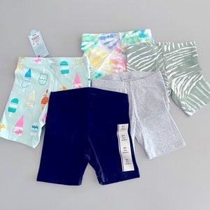 Bundle of 2T bike shorts. Cat & Jack and OshKosh, some NWT